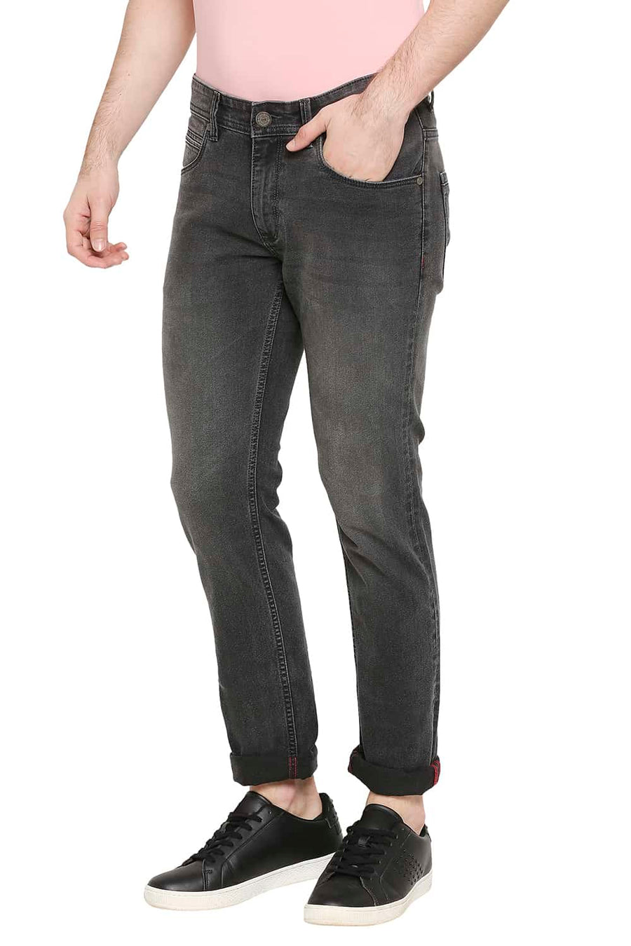 BASICS BLADE FIT DARK SHADOW STRETCH JEANS