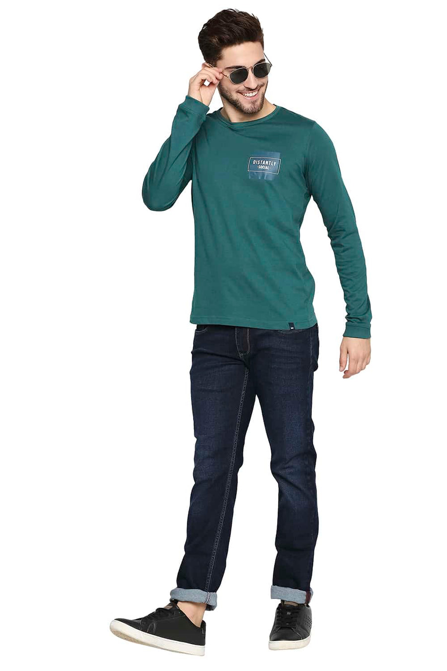 BASICS TORQUE FIT DRESS BLUE STRETCH JEANS