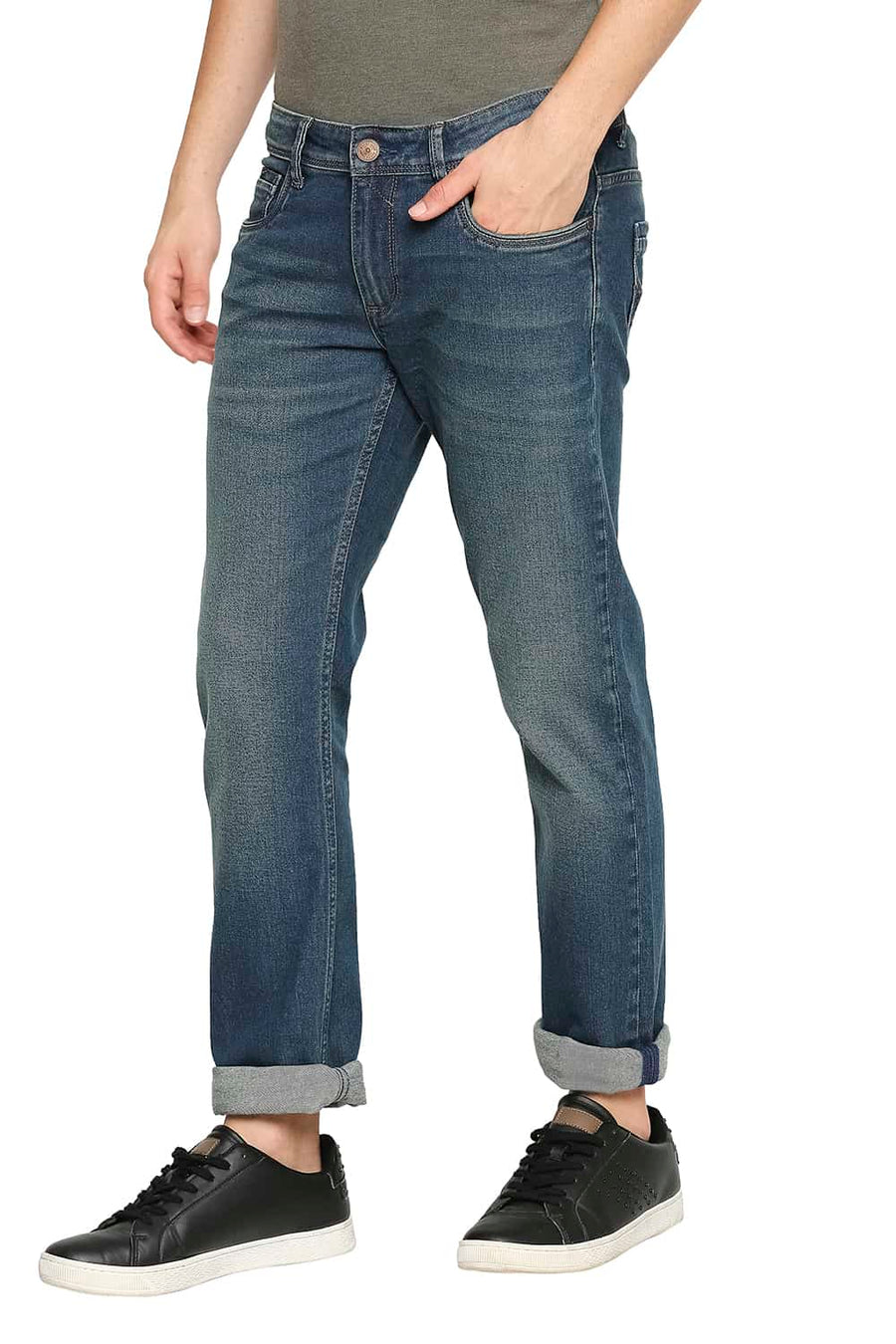 BASICS BLADE FIT DEEP DIVE STRETCH JEANS