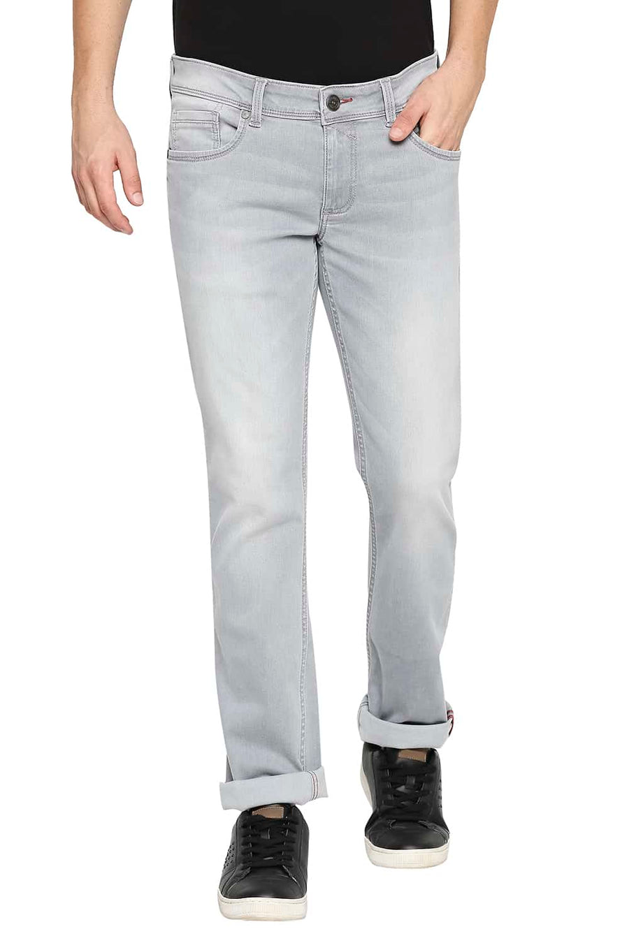 BASICS TORQUE FIT GRAY VIOLET STRETCH JEANS
