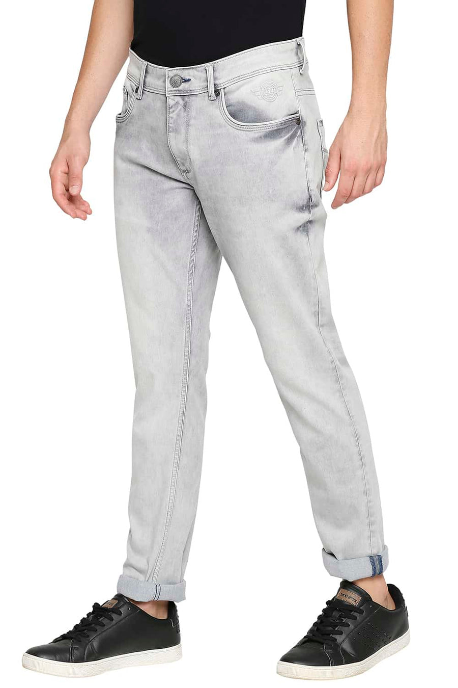 BASICS BLADE FIT OYSTER MUSHROOM STRETCH JEANS