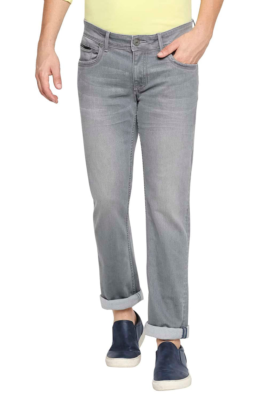 BASICS TORQUE FIT STEEL GRAY STRETCH JEANS