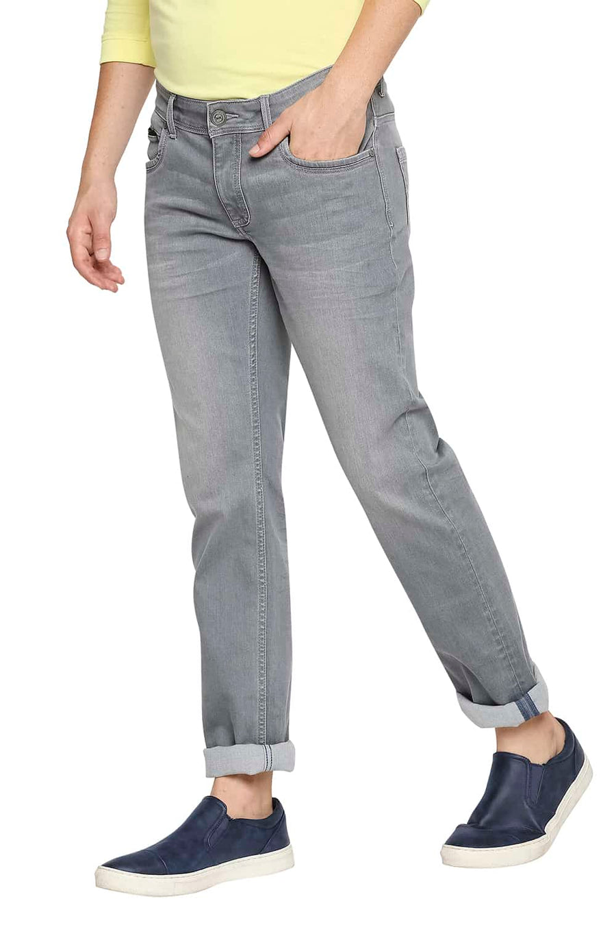 BASICS TORQUE FIT STEEL GRAY STRETCH JEANS