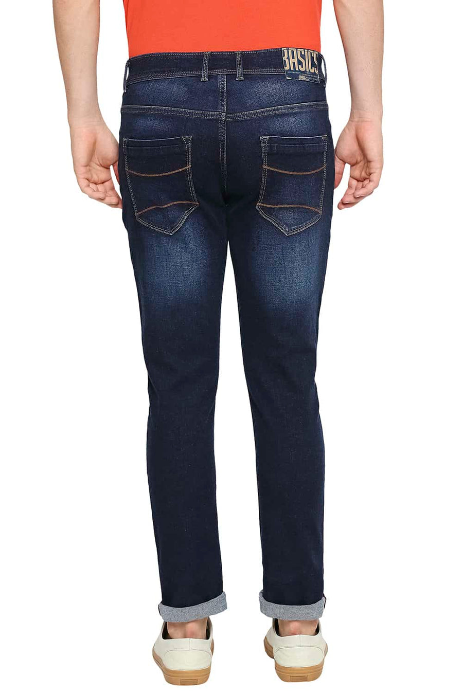 BASICS BLADE FIT MOUNTAIN NAVY STRETCH JEANS
