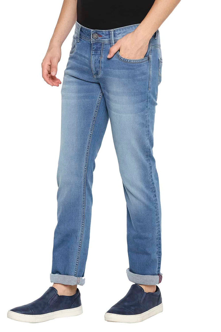 BASICS BLADE FIT COPEN BLUE STRETCH JEANS