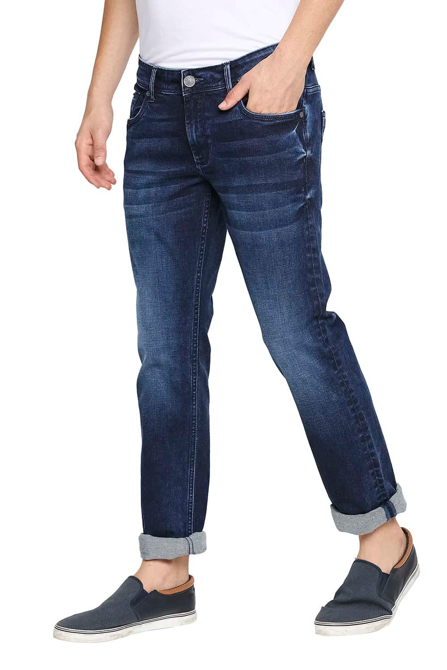 BASICS TORQUE FIT INSIGNIA BLUE STRETCH JEANS