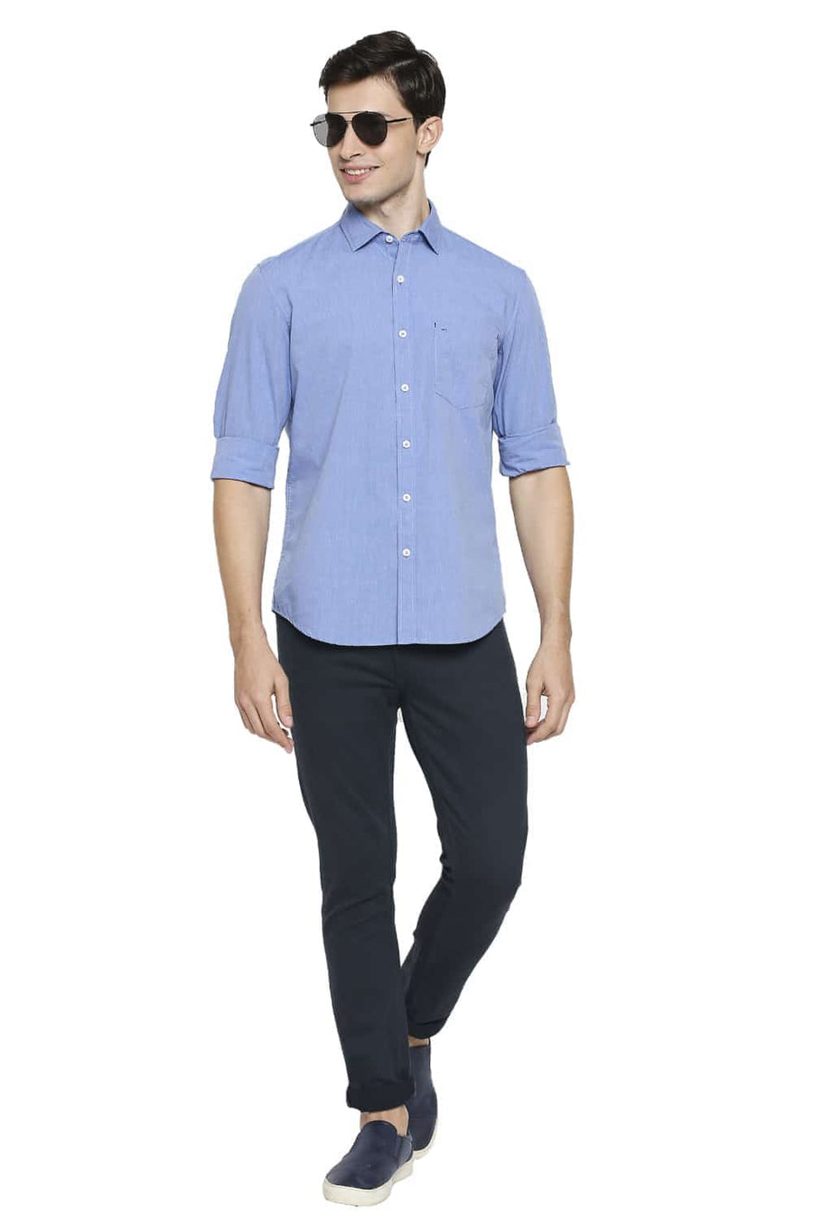 BASICS BLADE FIT BLUEBERRY STRETCH JEANS