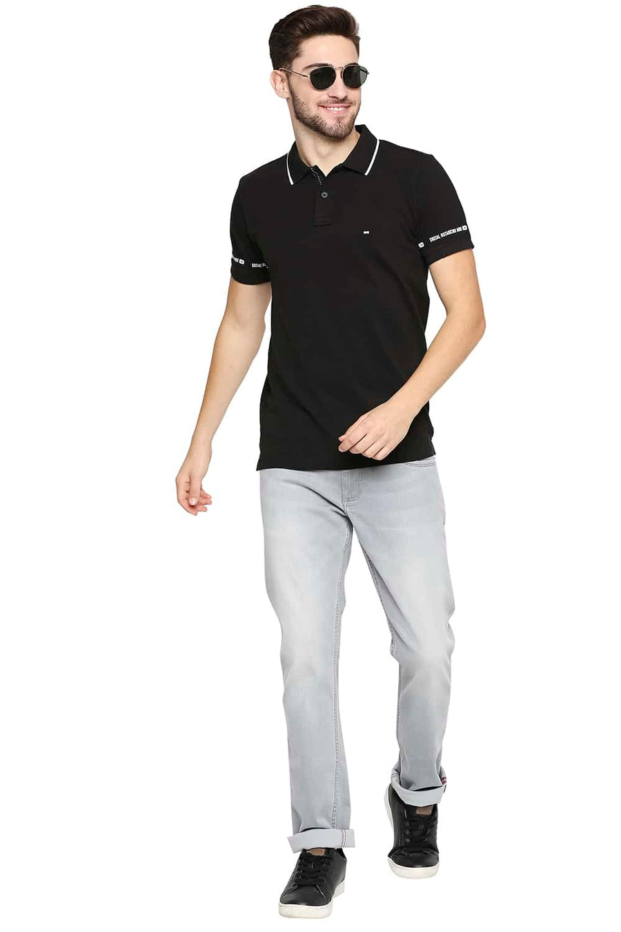 BASICS TORQUE FIT GRAY VIOLET STRETCH JEANS