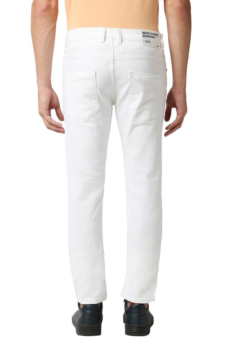 BASICS BLADE FIT BRIGHT WHITE STRETCH JEANS