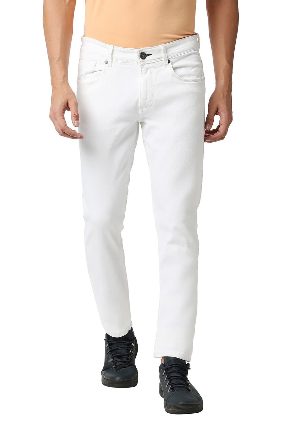 BASICS BLADE FIT BRIGHT WHITE STRETCH JEANS