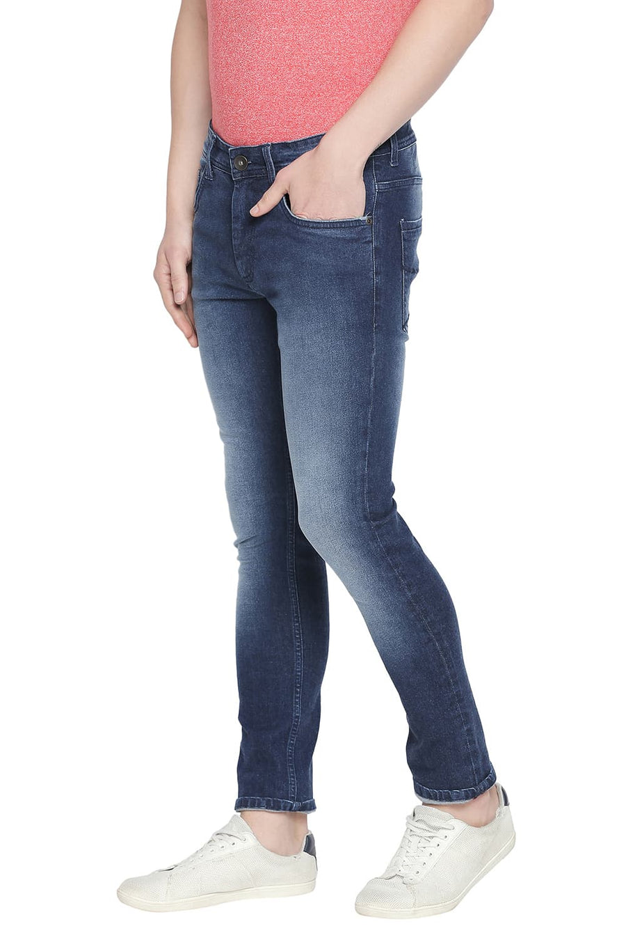 BASICS BLADE FIT ESTATE BLUE STRETCH JEAN