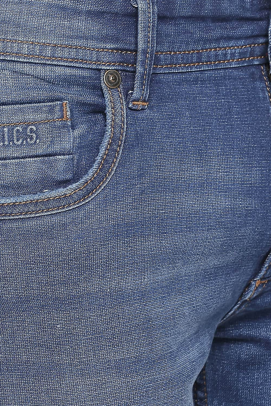 BASICS TORQUE FIT ENSIGN BLUE STRETCH JEANS