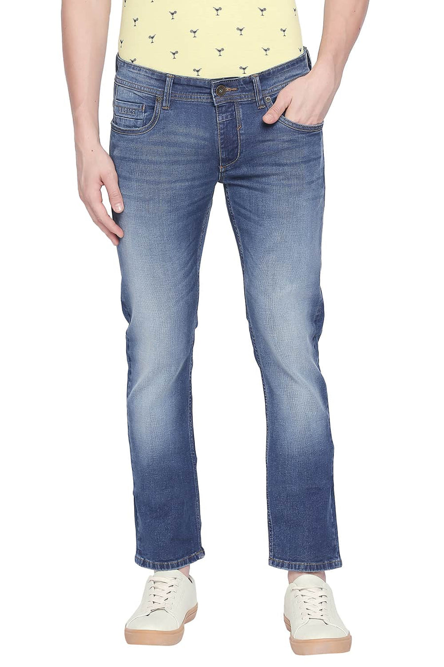 BASICS TORQUE FIT ENSIGN BLUE STRETCH JEANS