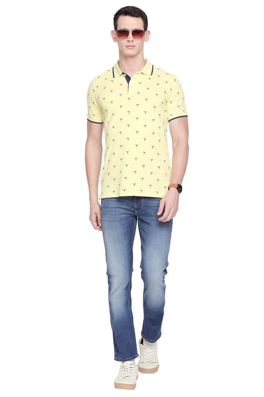 BASICS TORQUE FIT ENSIGN BLUE STRETCH JEANS