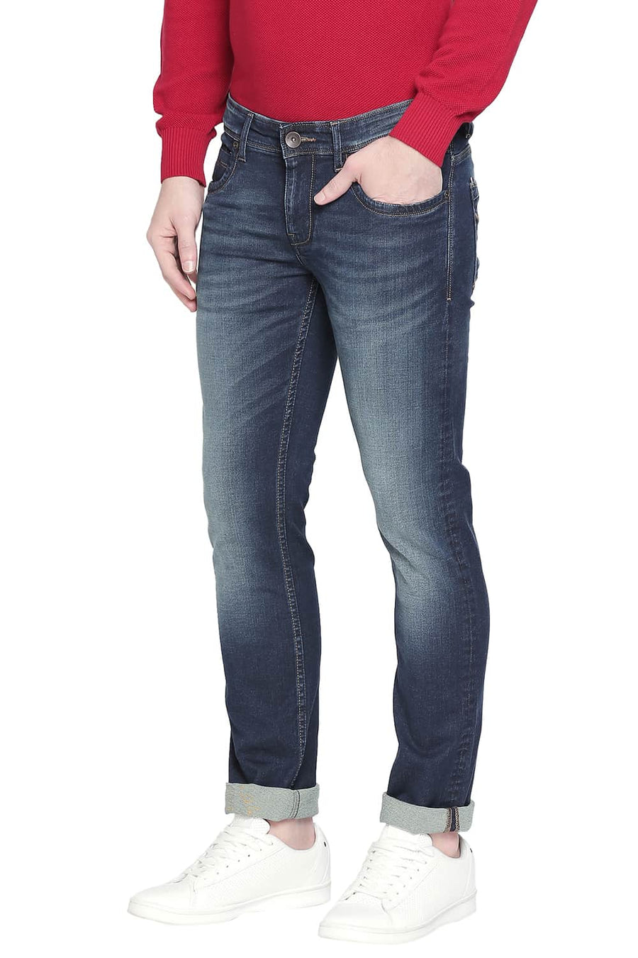 BASICS TORQUE FIT MAJOLICA BLUE STRETCH JEANS