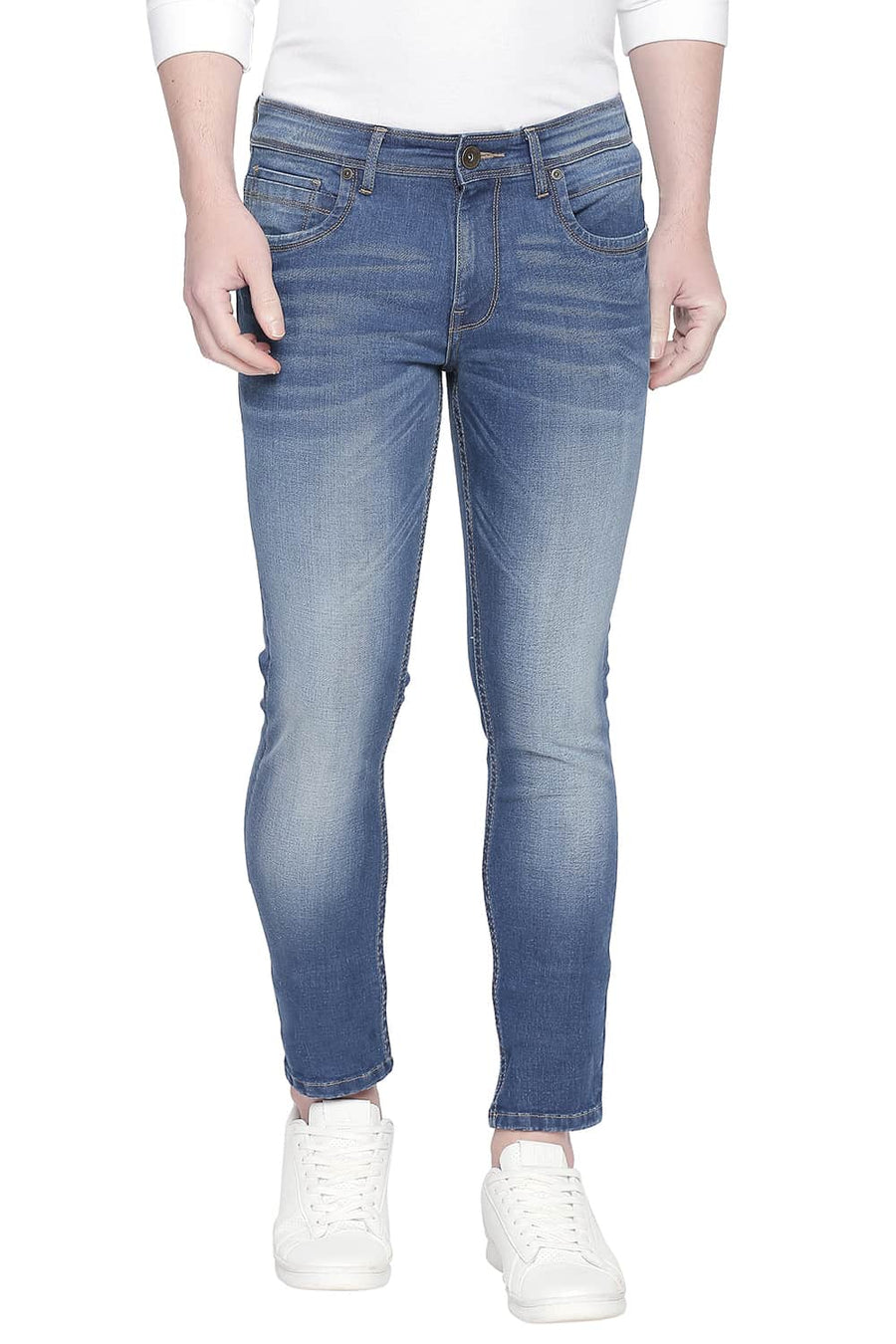 BASICS BLADE FIT MAJOLICA BLUE STRETCH JEANS