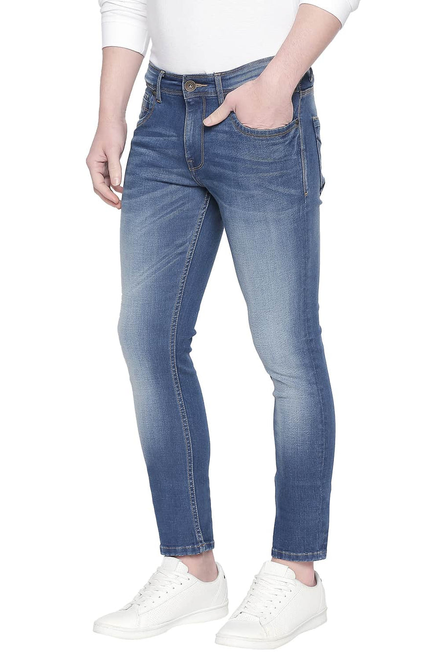BASICS BLADE FIT MAJOLICA BLUE STRETCH JEANS