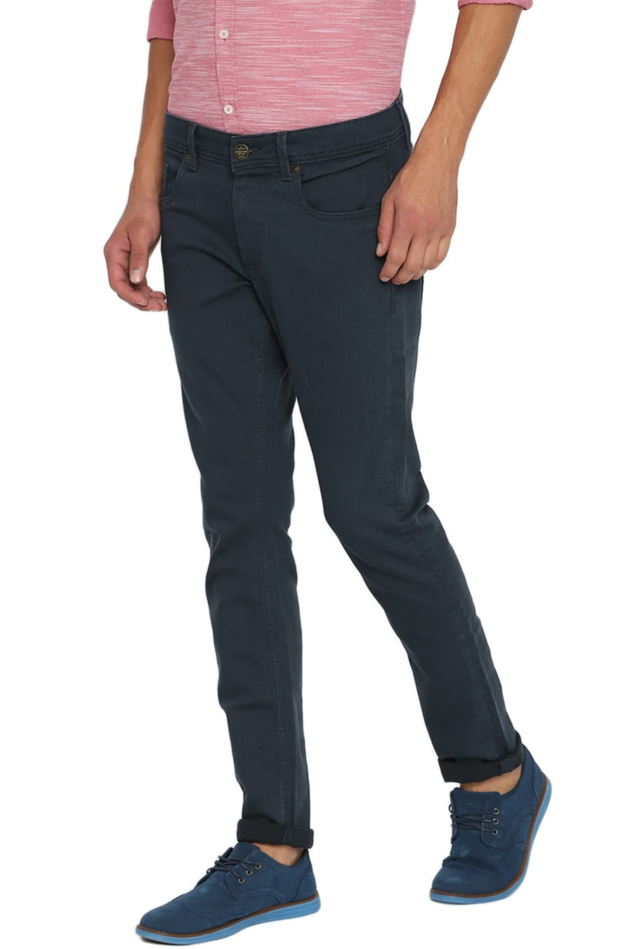 BASICS BLADE FIT CASTLEROCK INDIGO STRETCH JEANS
