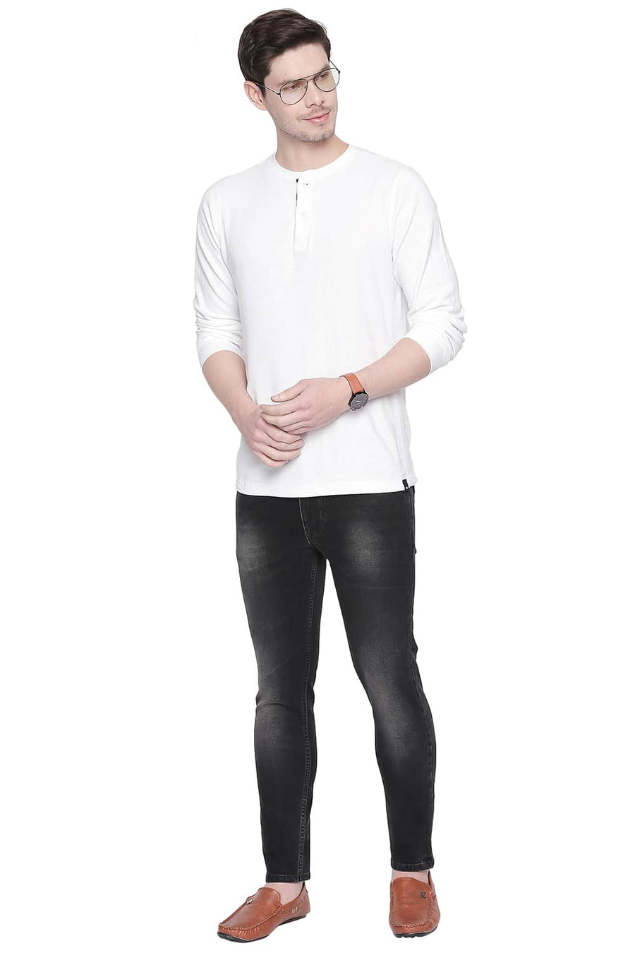 BASICS BLADE FIT MOONLESS NIGHT STRETCH JEANS