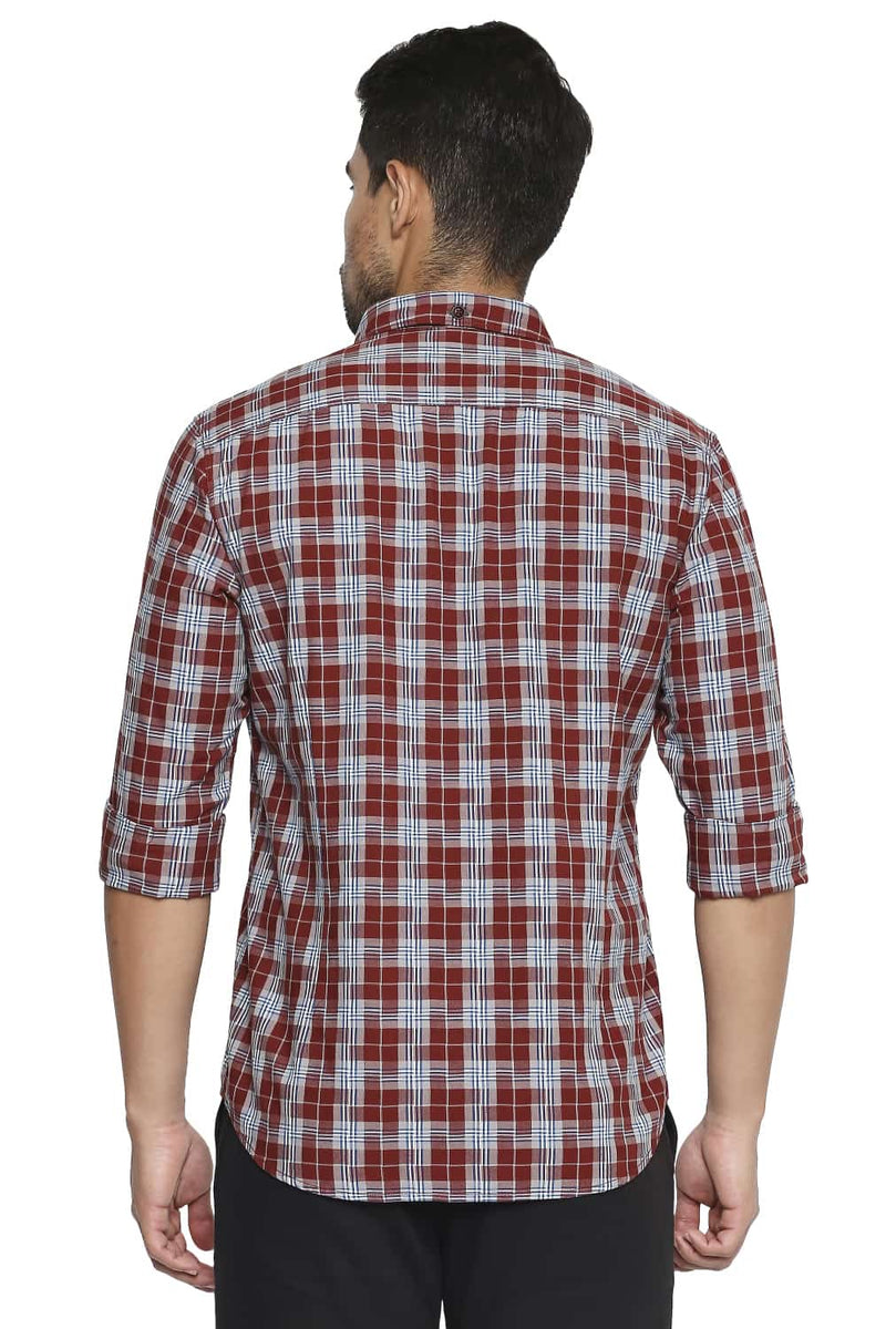 BASICS SLIM FIT CHECKS SHIRT