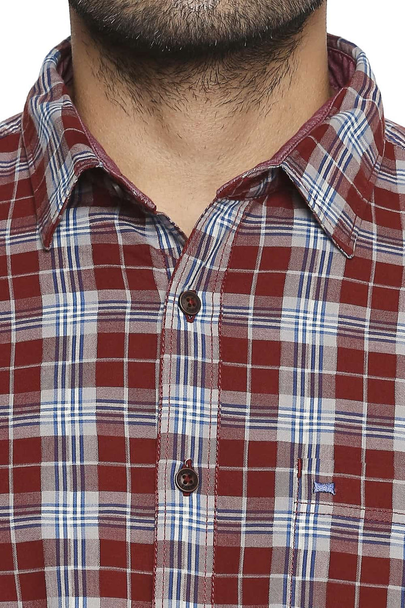 BASICS SLIM FIT CHECKS SHIRT