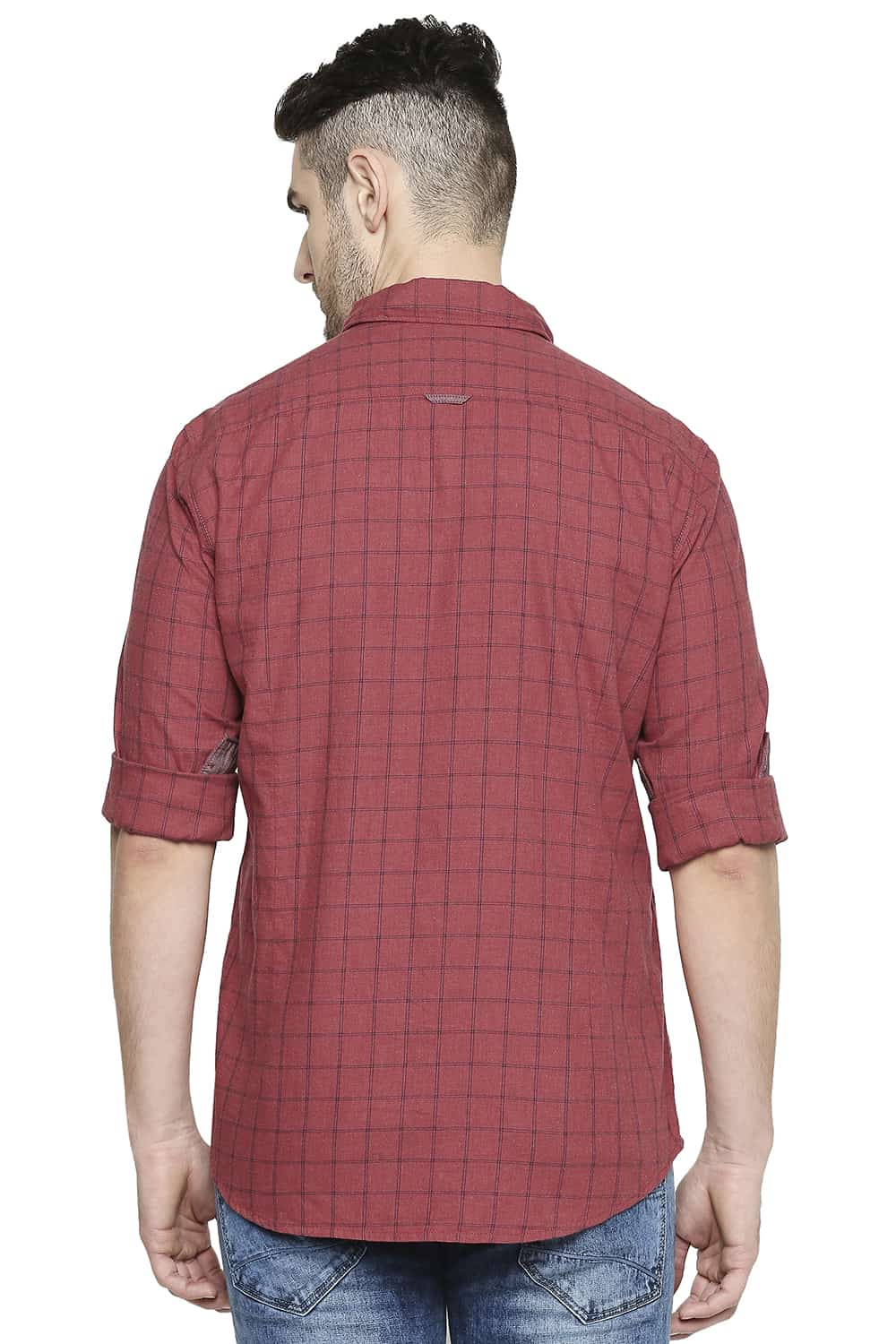 BASICS SLIM FIT CHECKS SHIRT