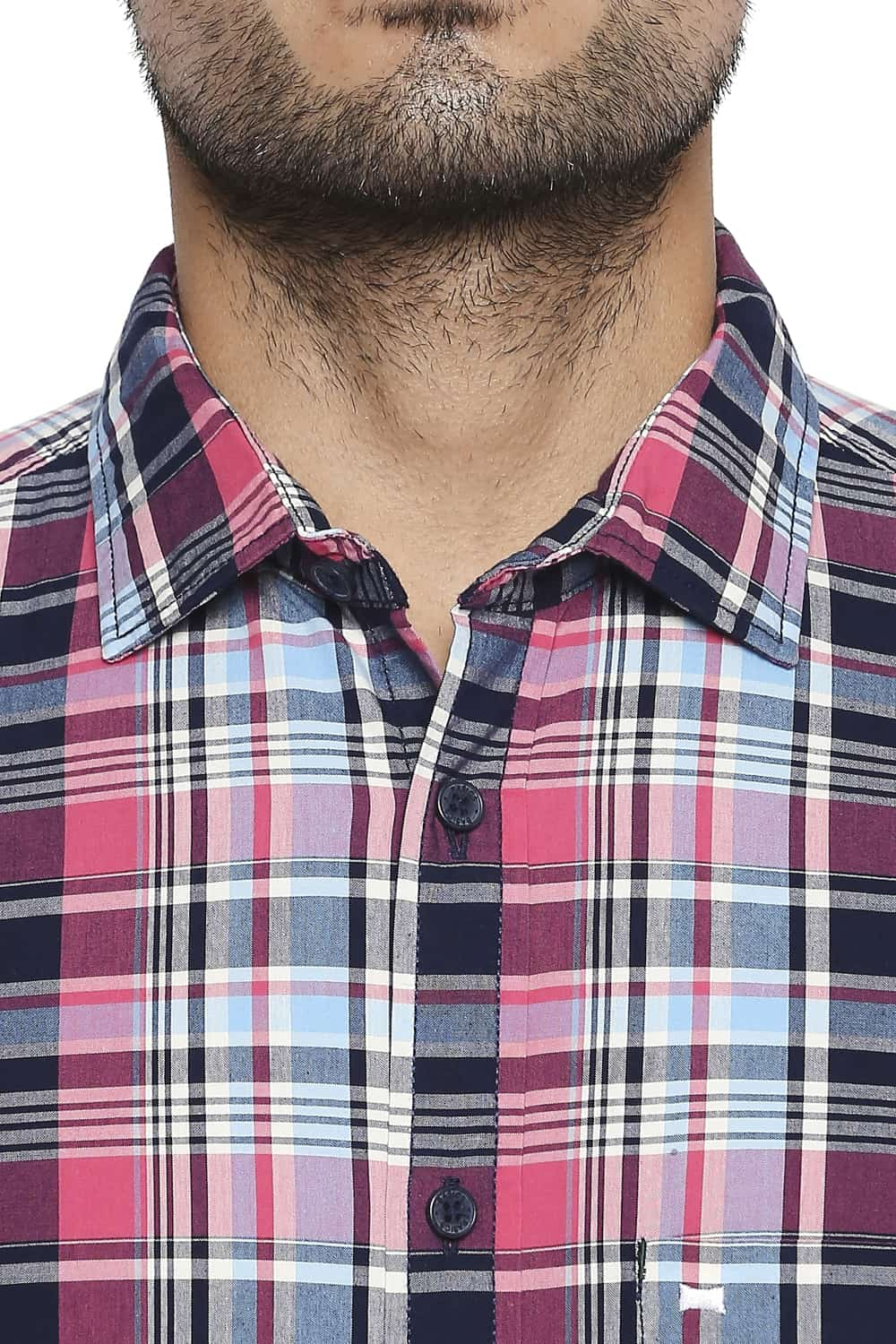 BASICS SLIM FIT CHECKS SHIRT