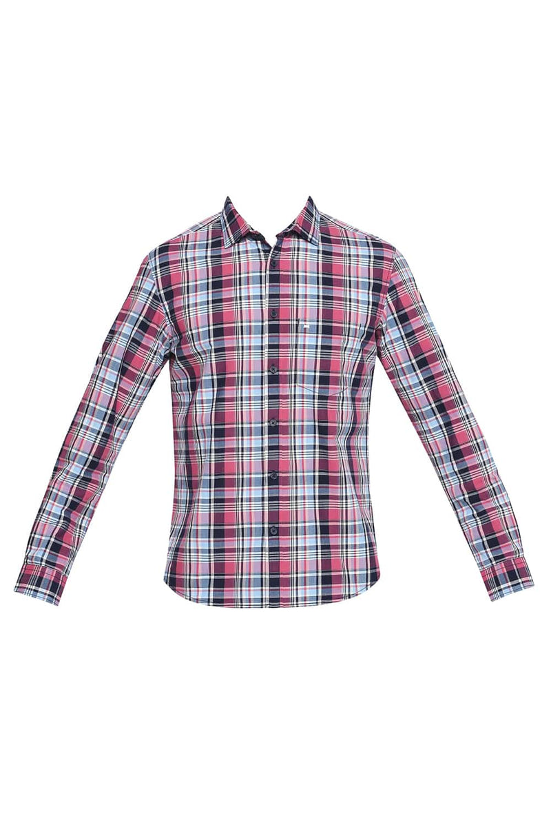 BASICS SLIM FIT CHECKS SHIRT