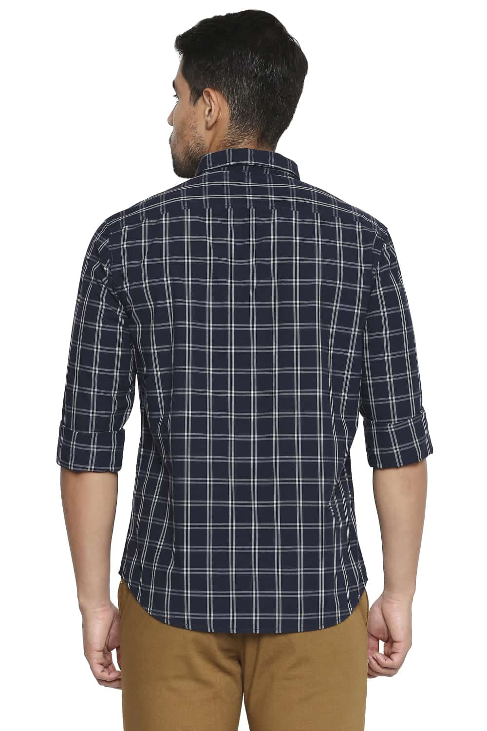 BASICS SLIM FIT CHECKS SHIRT