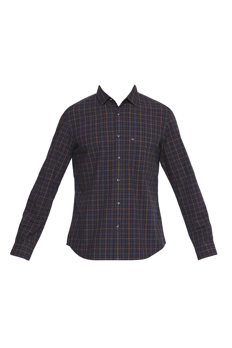 BASICS SLIM FIT CHECKS SHIRT