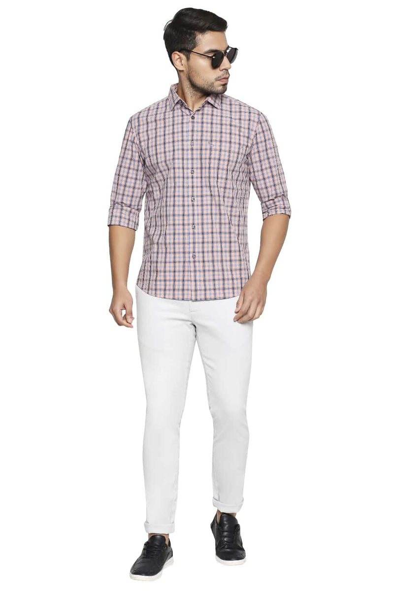 BASICS SLIM FIT CHECKS SHIRT