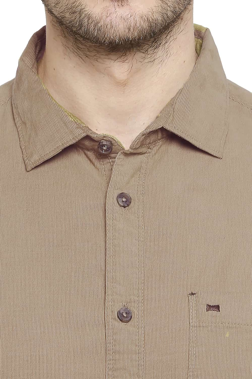 BASICS SLIM FIT CORDUROY SHIRT