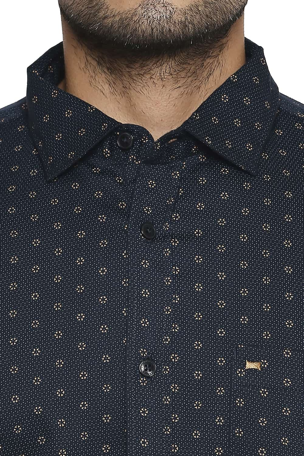 BASICS SLIM FIT PRINTED SHIRT