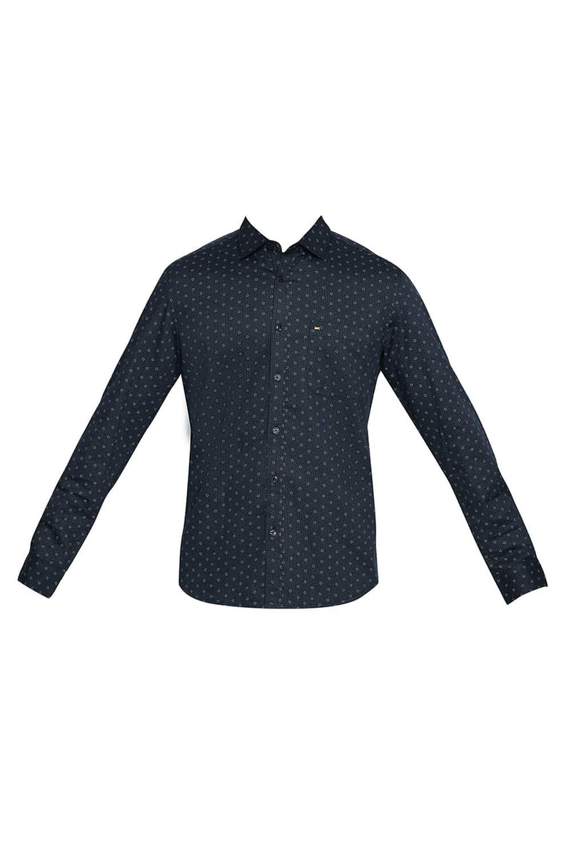 BASICS SLIM FIT PRINTED SHIRT