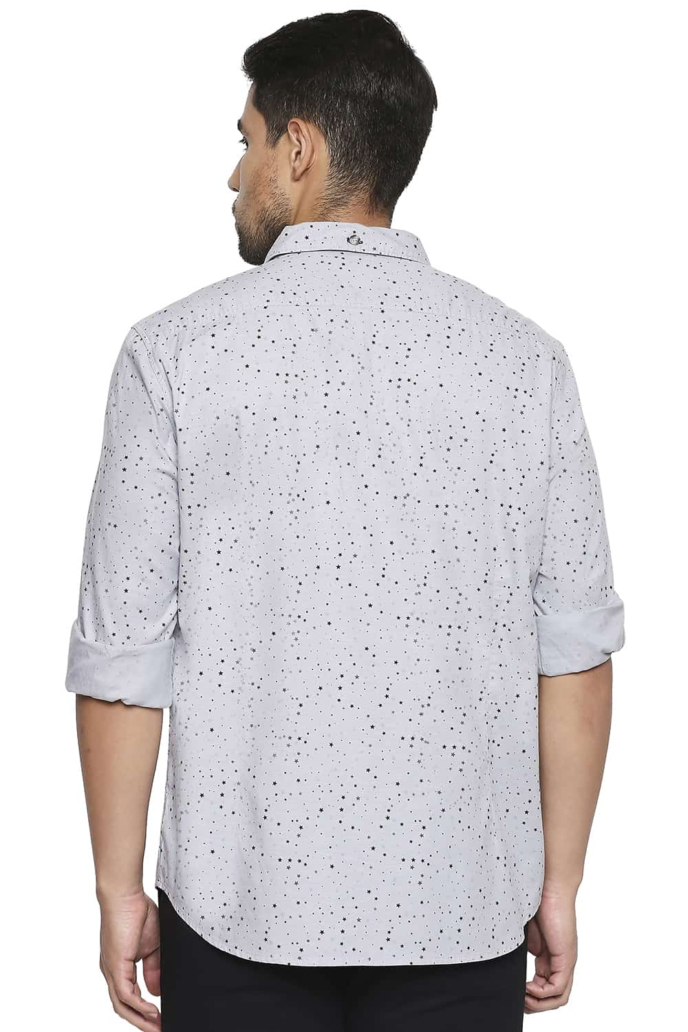 BASICS SLIM FIT PRINTED SHIRT