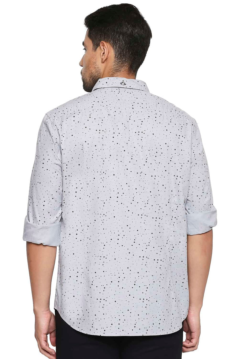 BASICS SLIM FIT PRINTED SHIRT