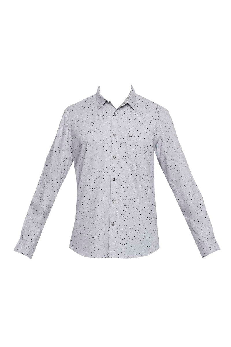 BASICS SLIM FIT PRINTED SHIRT