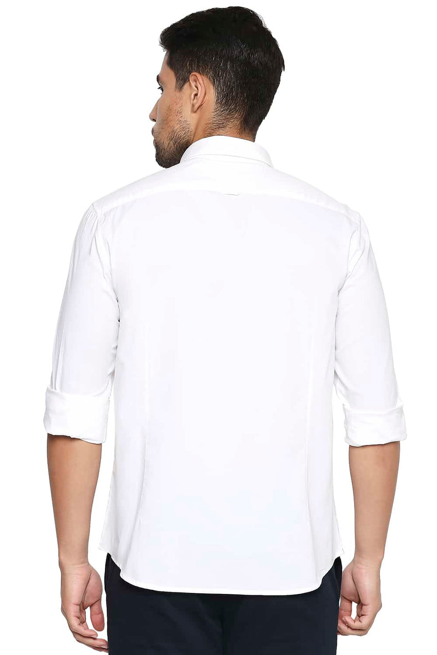 BASICS SLIM FIT BRILLIANT WHITE OXFORD SHIRT