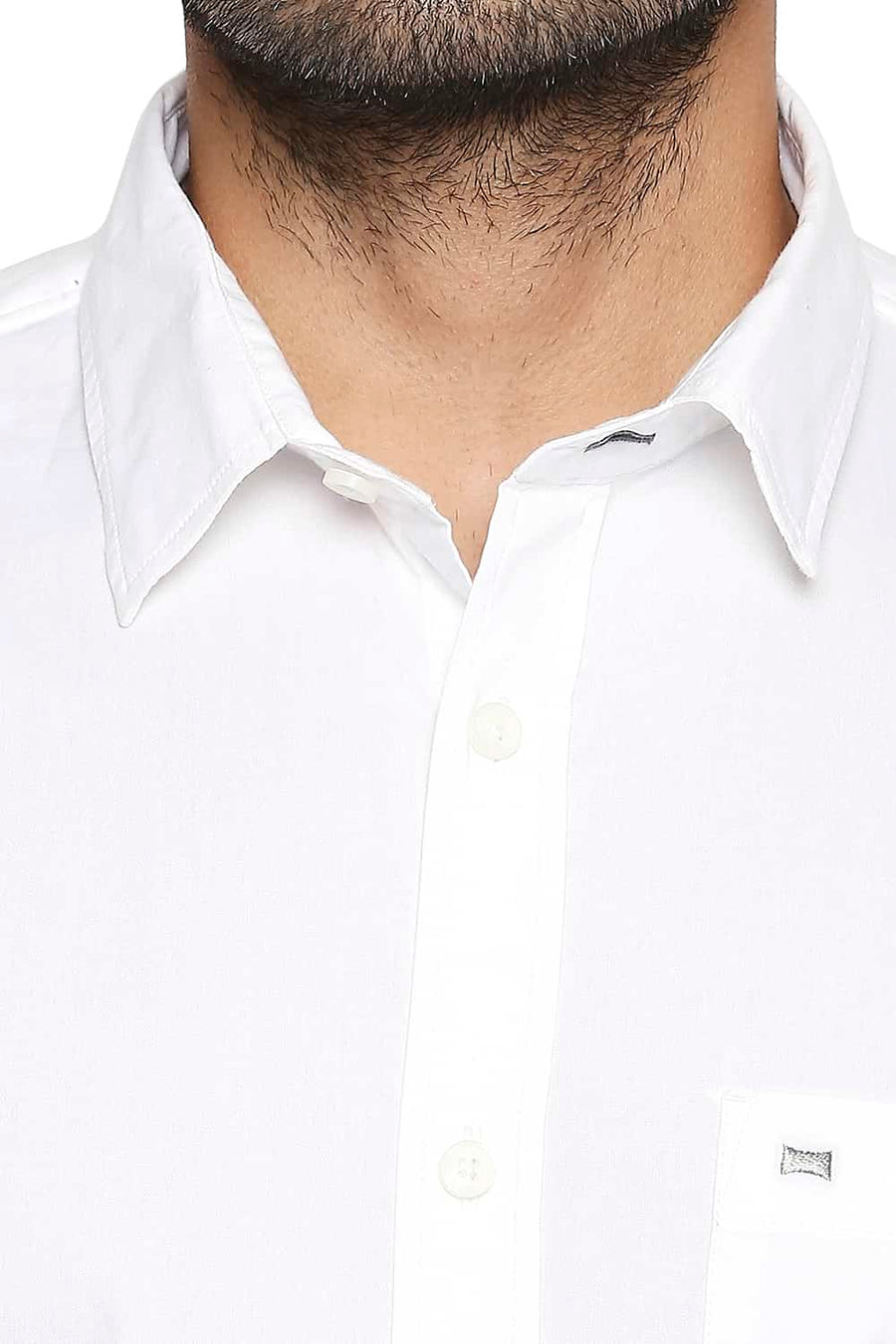 BASICS SLIM FIT BRILLIANT WHITE OXFORD SHIRT