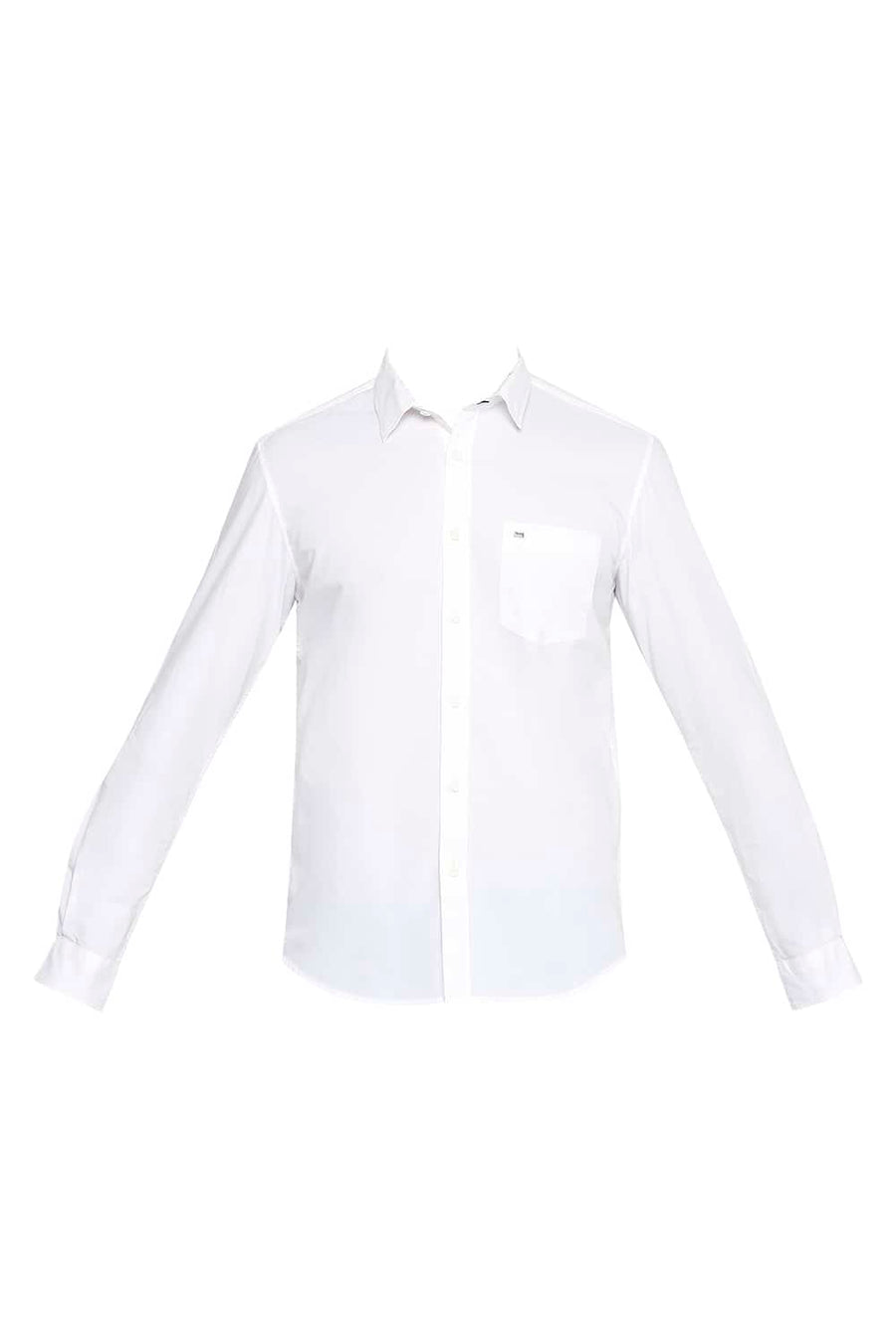 BASICS SLIM FIT BRILLIANT WHITE OXFORD SHIRT