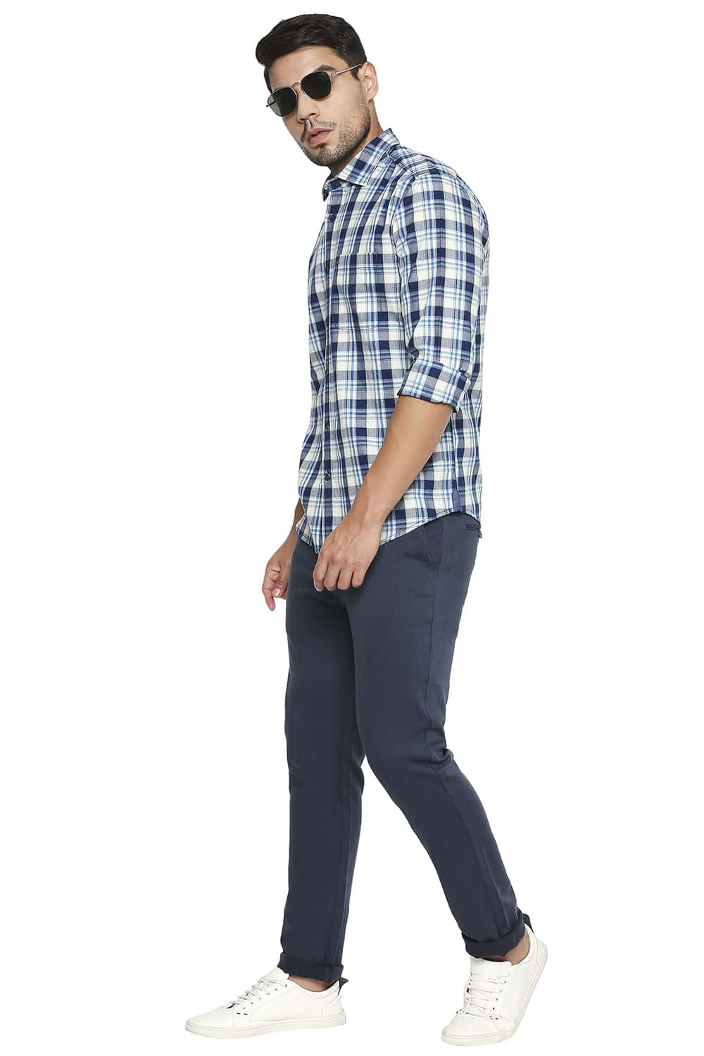 BASICS SLIM FIT CHECKS SHIRT