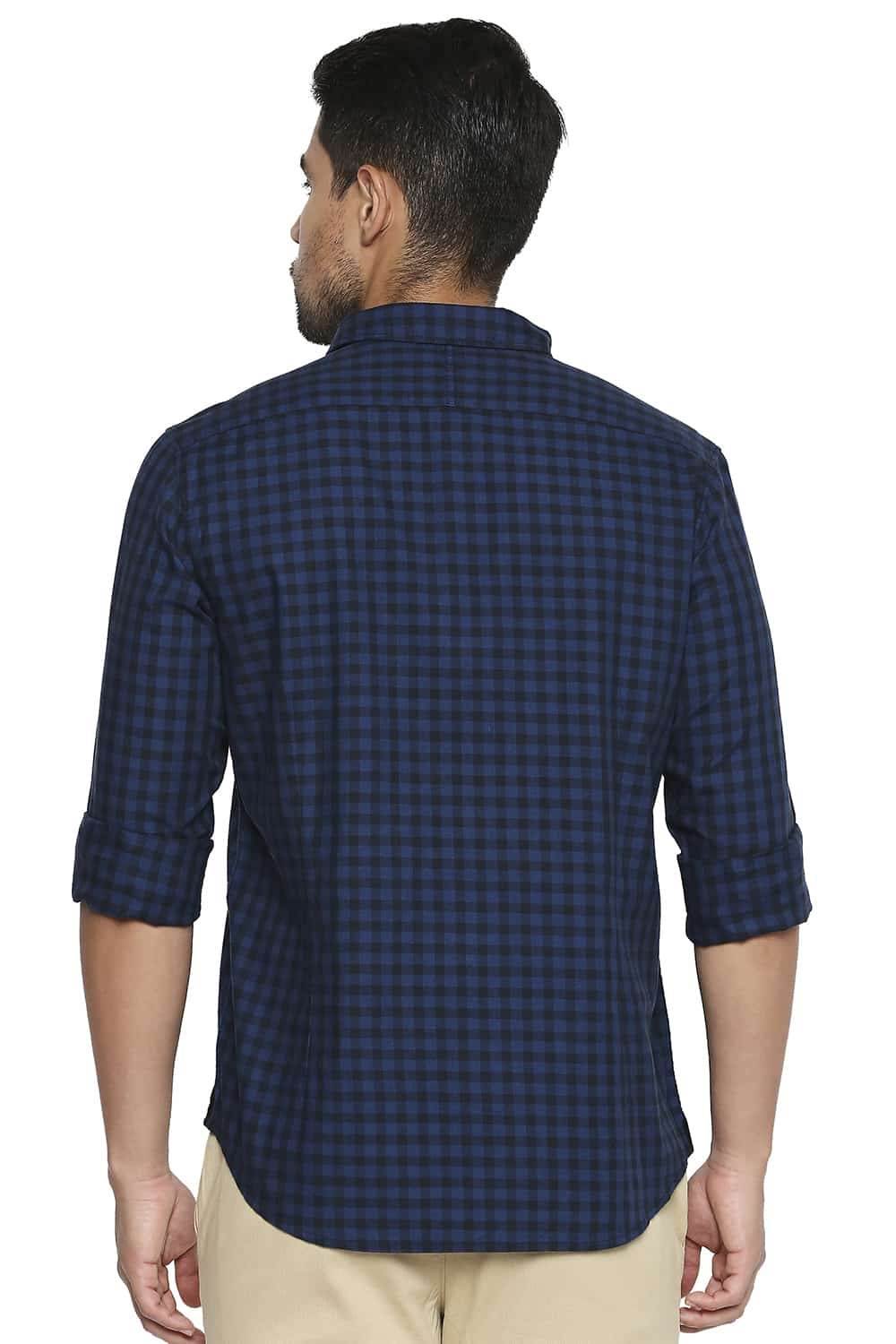 BASICS SLIM FIT CHECKS SHIRT