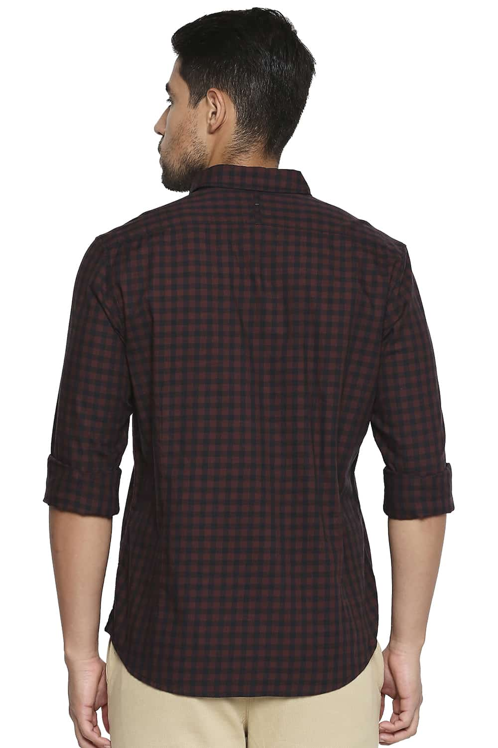 BASICS SLIM FIT CHECKS SHIRT