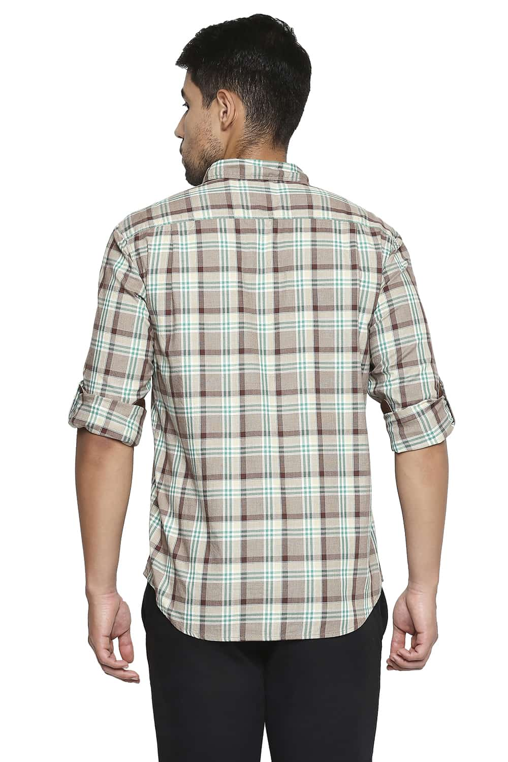 BASICS SLIM FIT CHECKS SHIRT