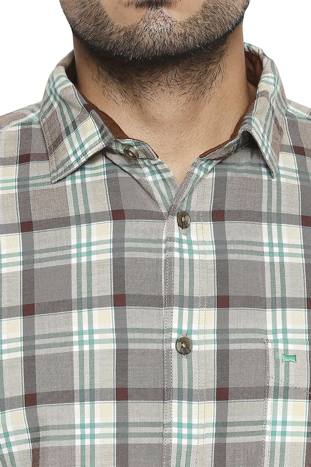 BASICS SLIM FIT CHECKS SHIRT