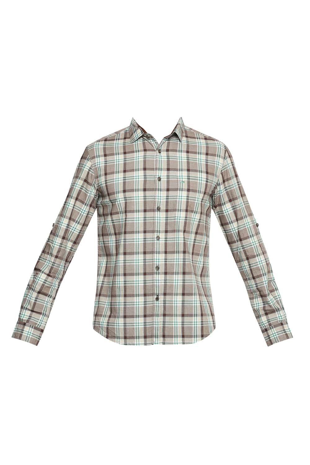 BASICS SLIM FIT CHECKS SHIRT