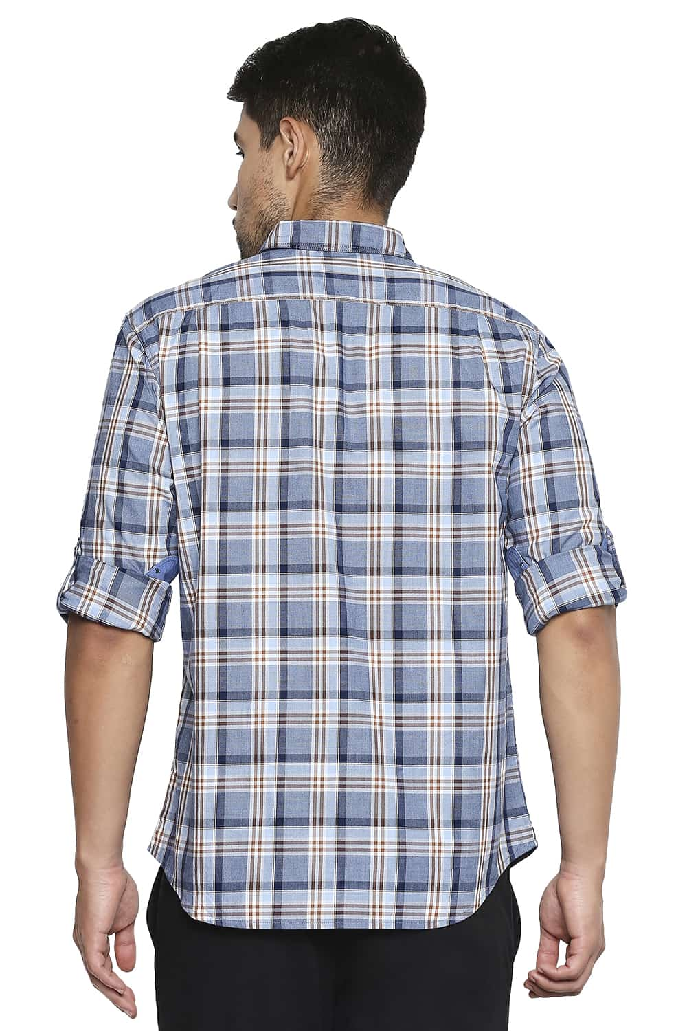 BASICS SLIM FIT CHECKS SHIRT