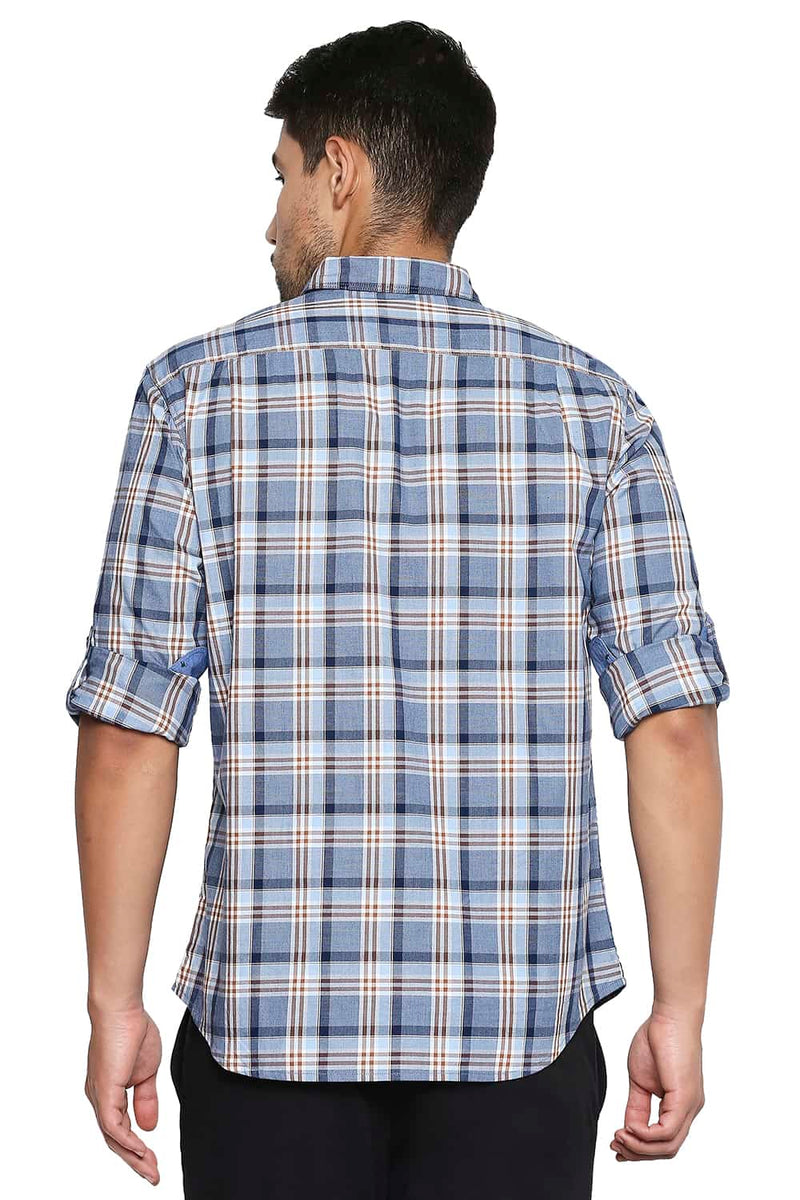 BASICS SLIM FIT CHECKS SHIRT