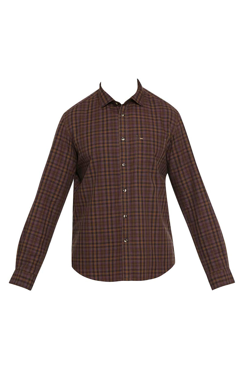 BASICS SLIM FIT CHECKS SHIRT