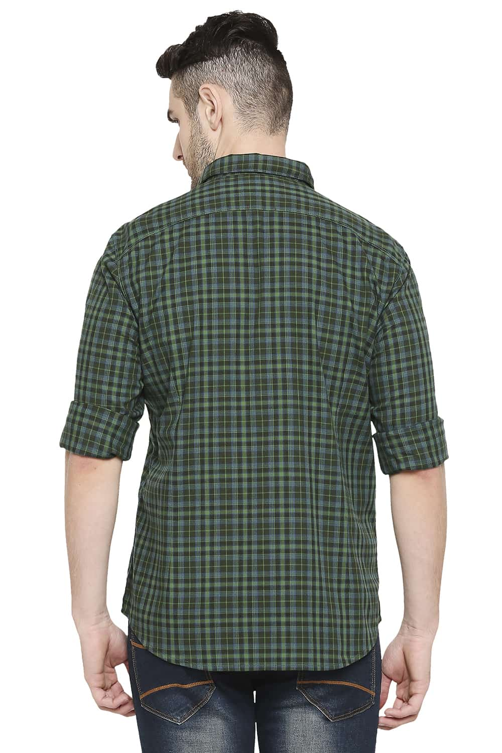 BASICS SLIM FIT CHECKS SHIRT